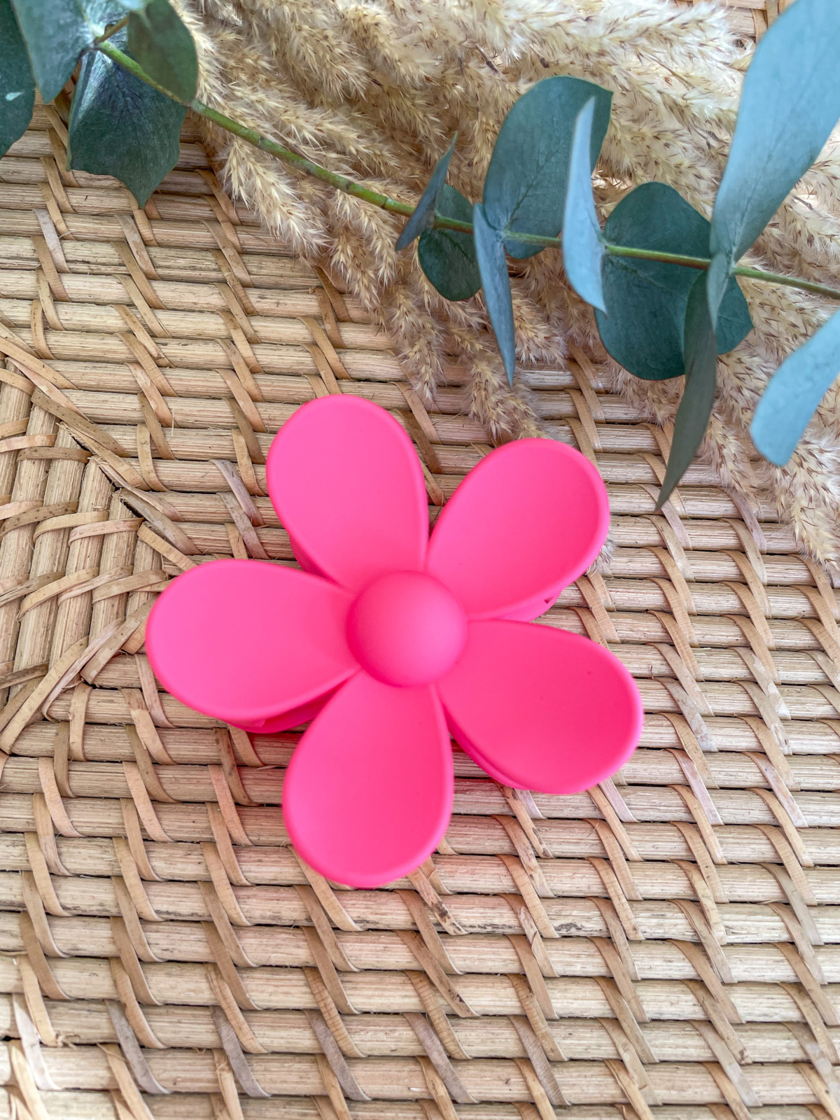 spons Achtervoegsel Achterhouden Flower haarclip roze - Roze haarclip bloem - Floritzi
