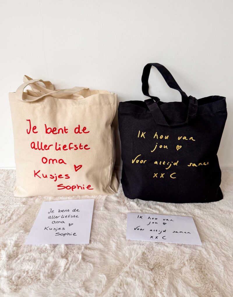 Gepersonaliseerde tas met eigen handschrift - Afbeelding 3